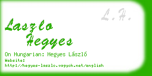 laszlo hegyes business card
