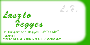 laszlo hegyes business card